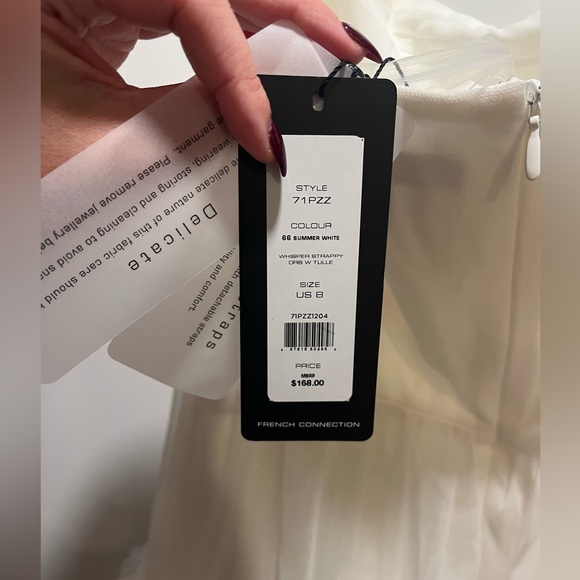 French Connection Whisper Strappy Toole Dress size 6 - Picture 3 of 5